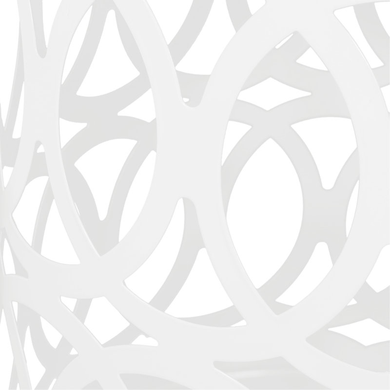 Outdoor Metal End Table -Large, White, White, White
