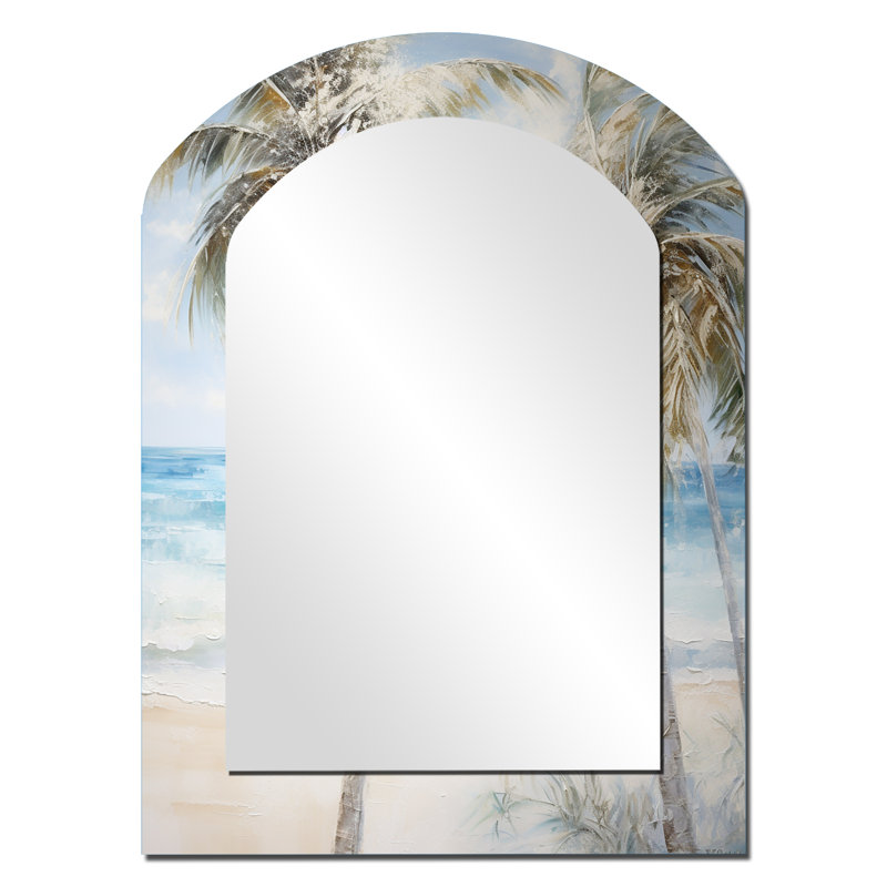 Miroir mural Pearl Desert Palms Oasis I, 34 po x 25 po