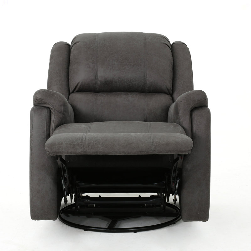 Fauteuil inclinable pivotant Themba, Microfibre ardoise / microsuède