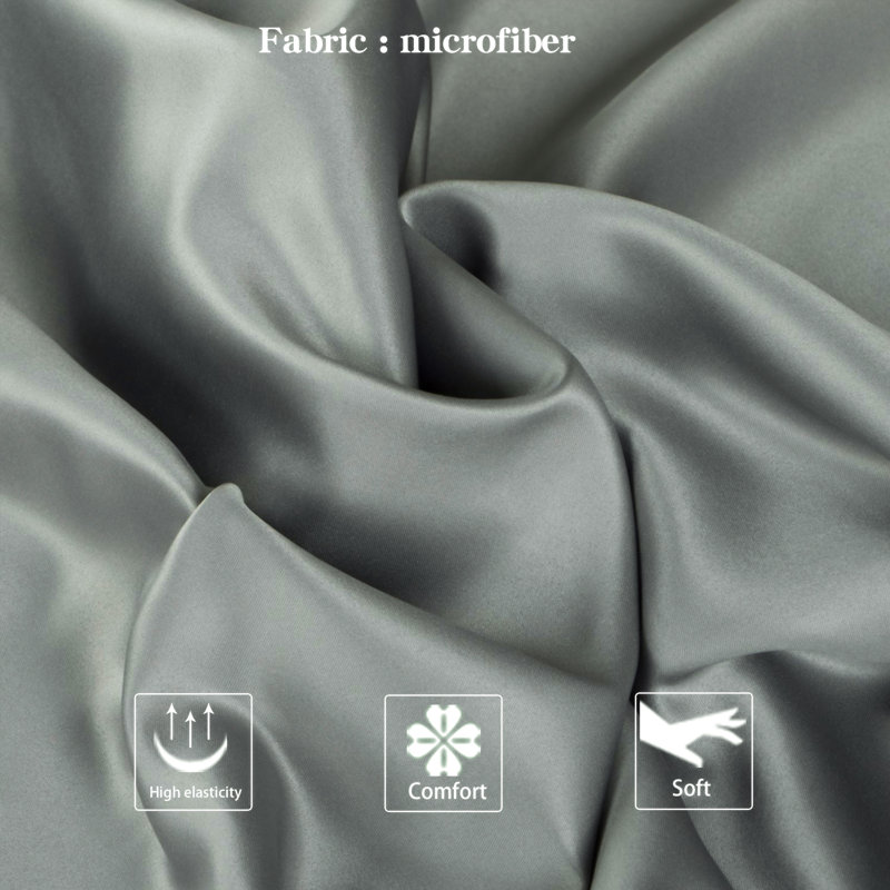 Microfiber - Set of 2, Standard Pillowcase, Dark Gray