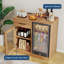Armoire à vin avec espace pour réfrigérateur et porte en verre acrylique