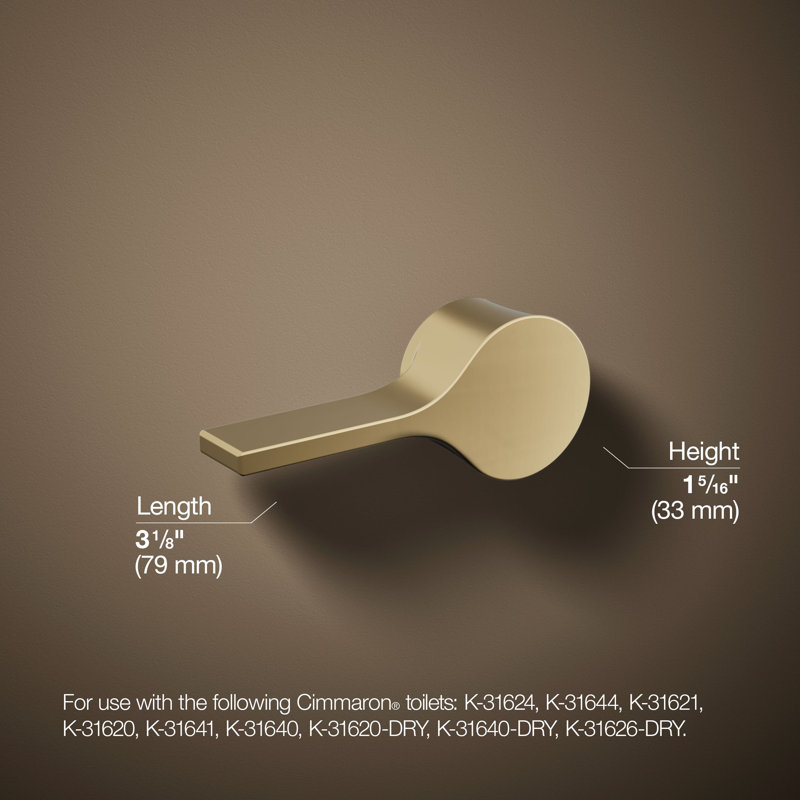 Left-Hand Trip Lever, Vibrant French Gold