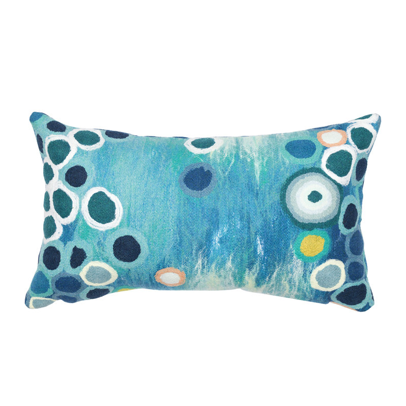 Coussin intérieur / extérieur Liora Manne Visions IV Sunken Treasure Aqua