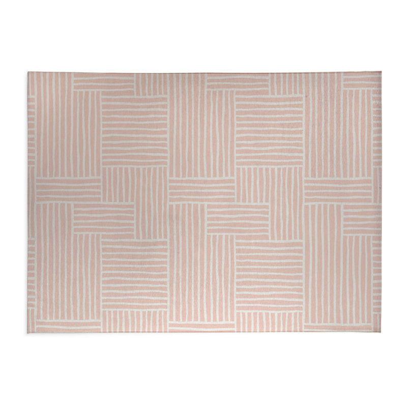 Tapis de bureau Grid Puz, L 5 pi x L 3 pi, Rose