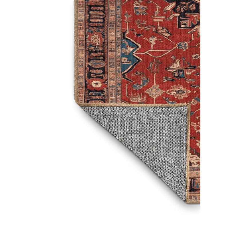 Tapis brun lavable à la machine, Carré 4 pi