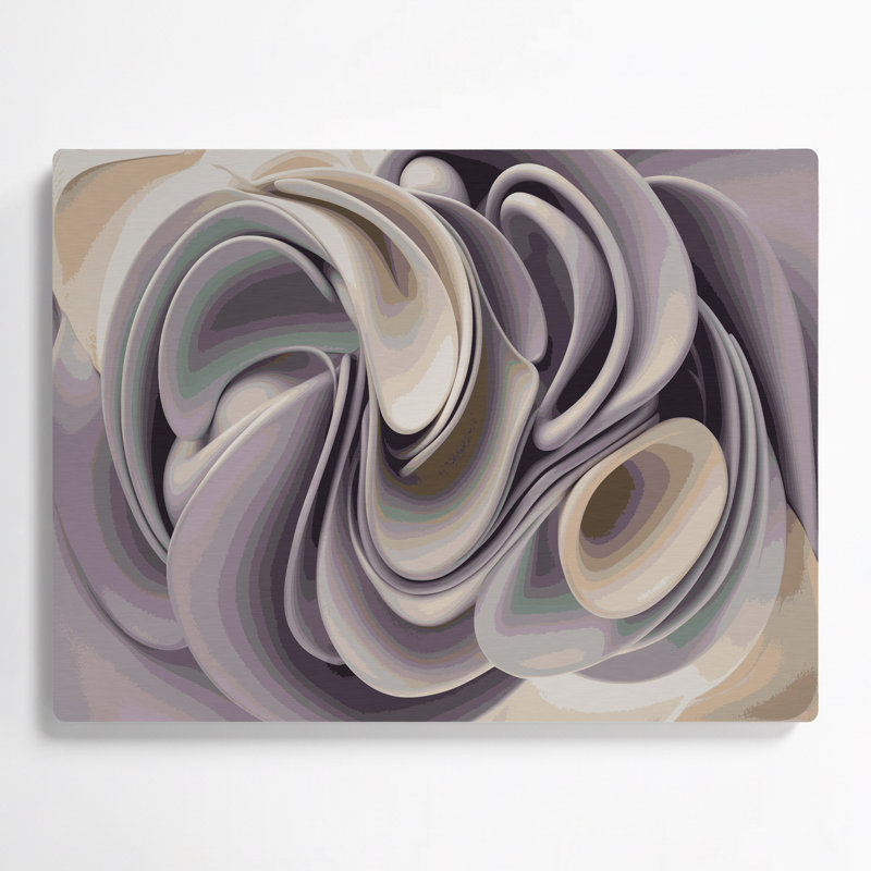 Art mural gris Biomorphic Abstraction 89, H 12 po x l 18 po