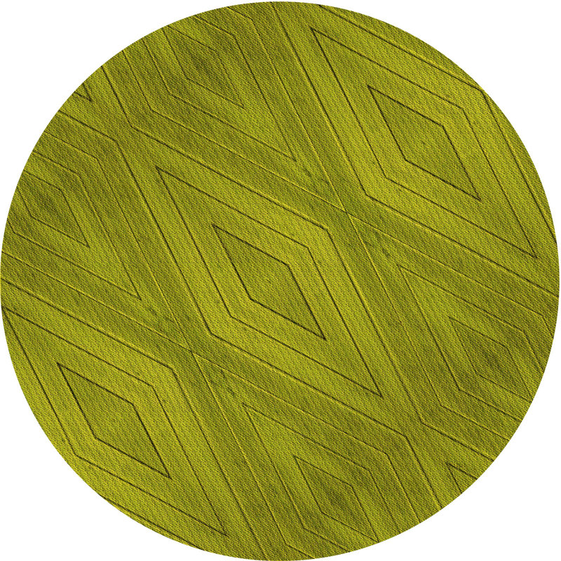 Geometric Indoor Rug, Round 5'