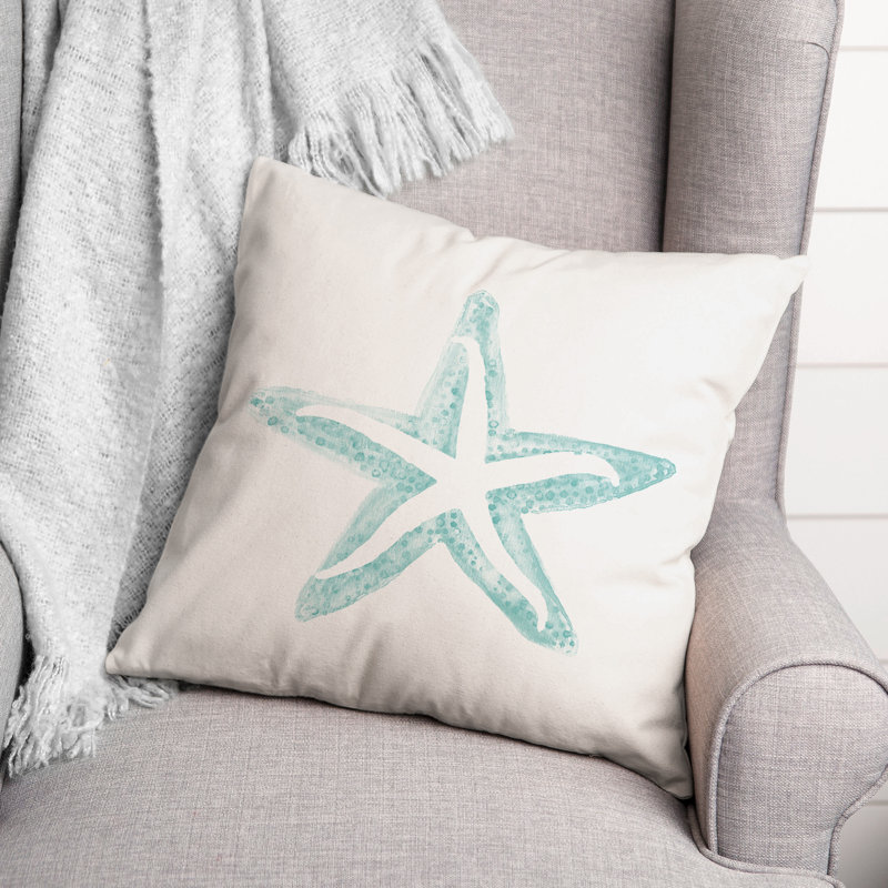 Reversible Throw Pillow, Teal