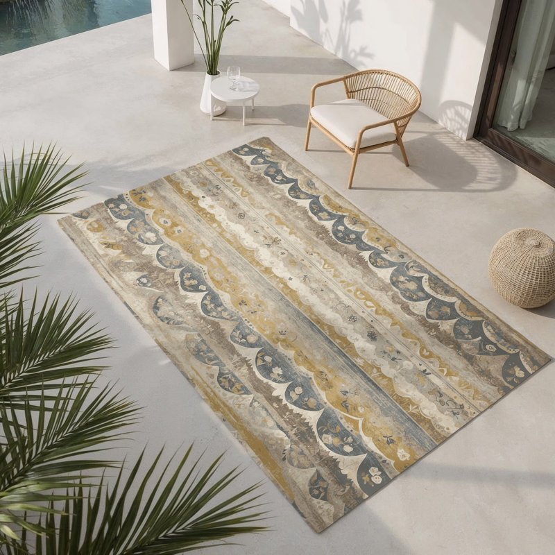 Perky Wiggle Indoor And Outdoor Area Rug, Rectangle 4' x 6'