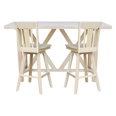 2 - Person Solid Wood Solid Wood Top Four Leg Dining Set