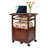 Tamber 1-Drawer and 2-Shelves Walnut Printer Stand with Wheels, 29.65'' H X 23.6'' W X 17.32'' D