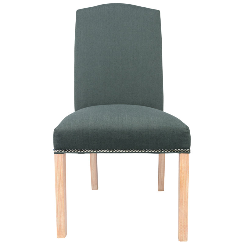 Cyran 20'' H Upholstered Parsons Chair, Charcoal, Natural