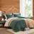 3 Pieces Full/Queen Comforter Set,Green