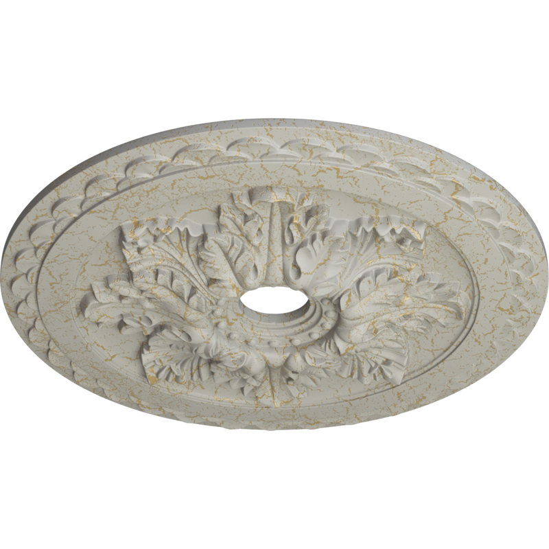 Médaillon de plafond Endurathane Reece, diamètre extérieur de 21 po x P 1 1/4 po, (convient aux auvents jusqu'à 6 3/4 po), fini hamamélis peint à la main