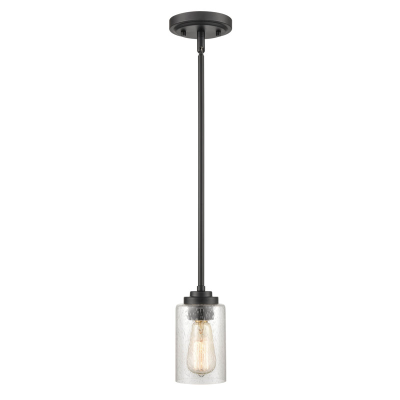 1 - Light Unique/Statement Pendant, Matte Black