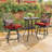 Jayc Metal Patio Bar Table with 1.65" Umbrella Hole