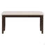 Ensemble de table et chaises de salle à manger 6 pièces avec pieds de forme spéciale et dossiers et coussins recouverts de mousse pour la salle à manger (espresso)