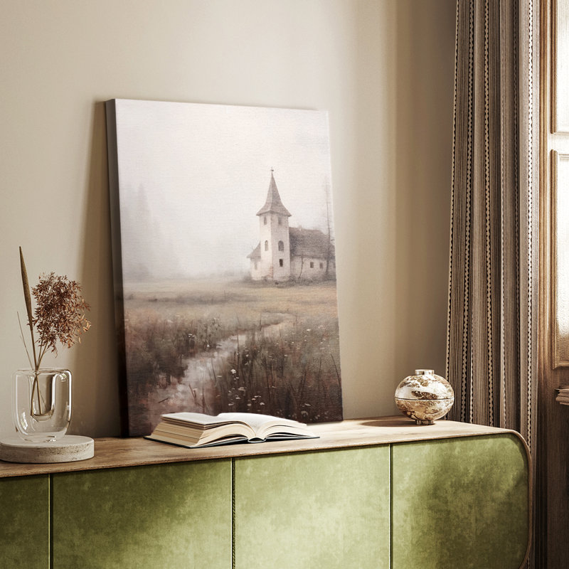 Paysage rétro IV - galerie Cavas, H 27 po x l 18 po