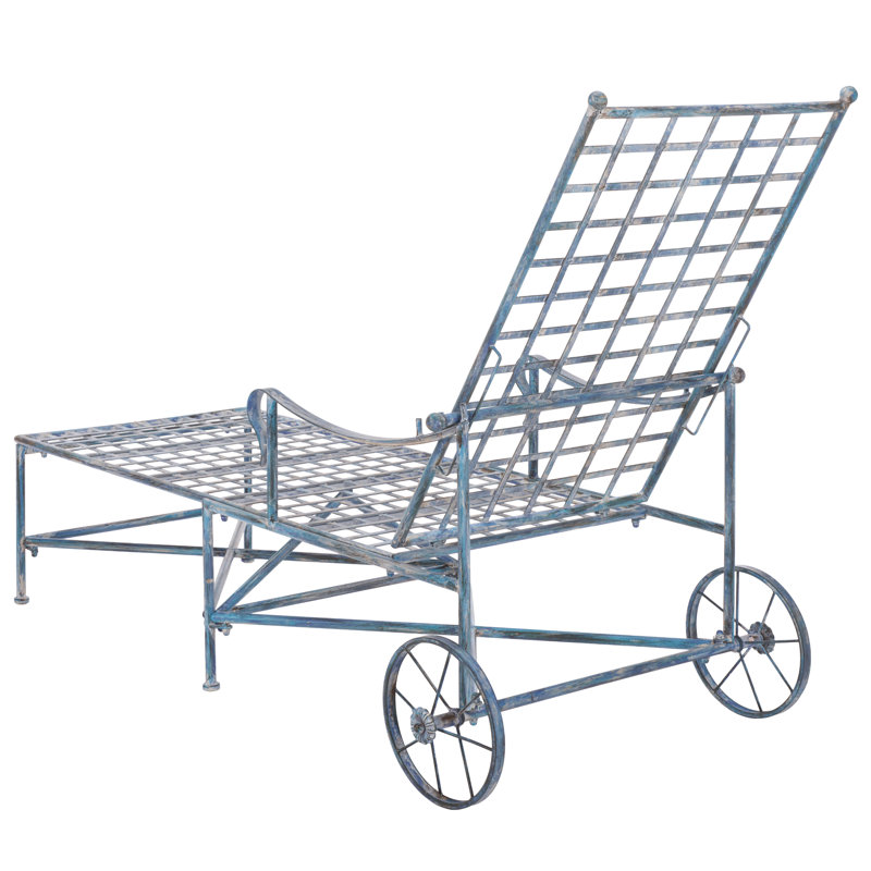 Caledonia Chaise Lounge, Mossy Blue