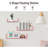 Keokee 3 Pieces U Shaped Floating Float Shelves Glossy Matte Finish Easy Mounted Wall Shelves-294965916