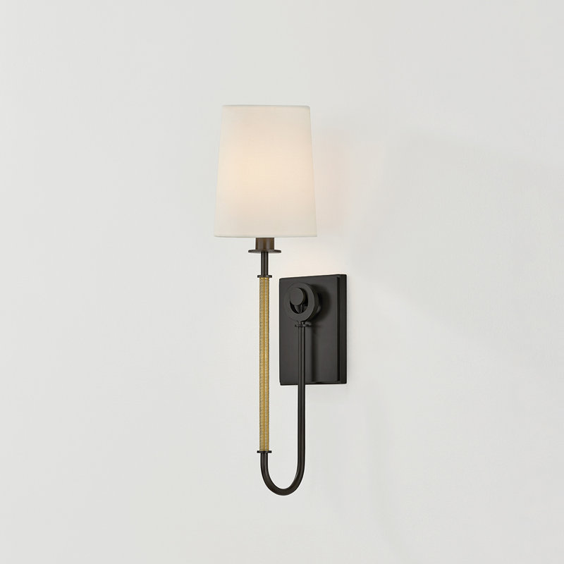 Glenmont Wall Sconce in Aged Brass, Black