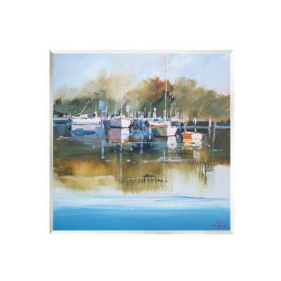Ba-063 - Peinture encadrée d'une marina