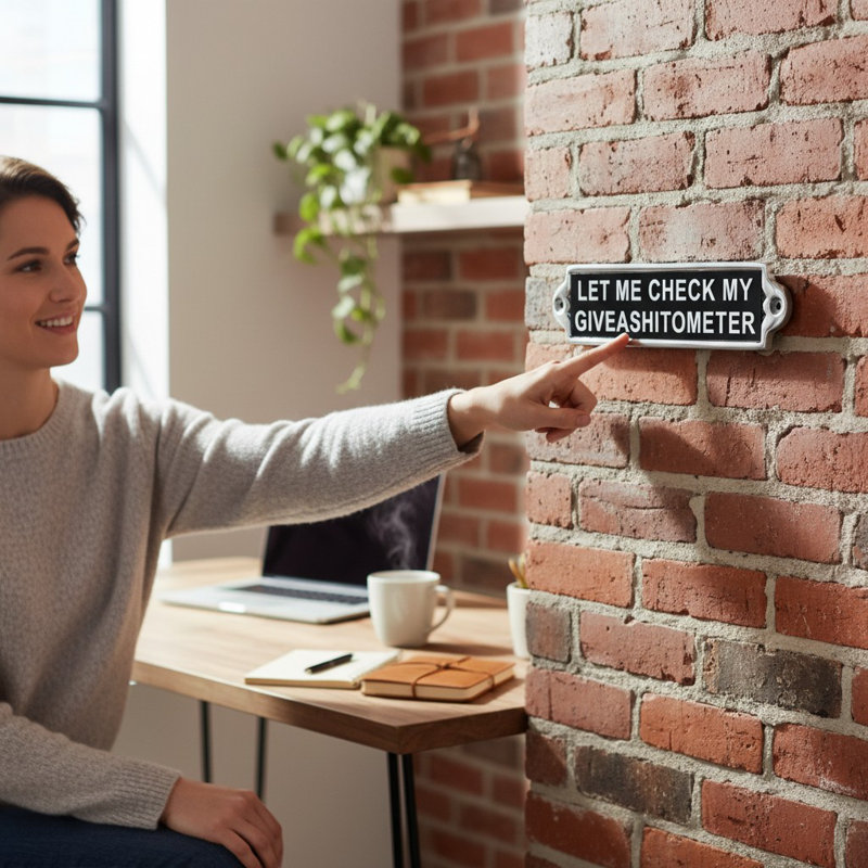 Let Me Check Humorous Metal Wall Sign | Decorative Hand Finished Wall Plaque for Home Bar, Office, or Any Room
