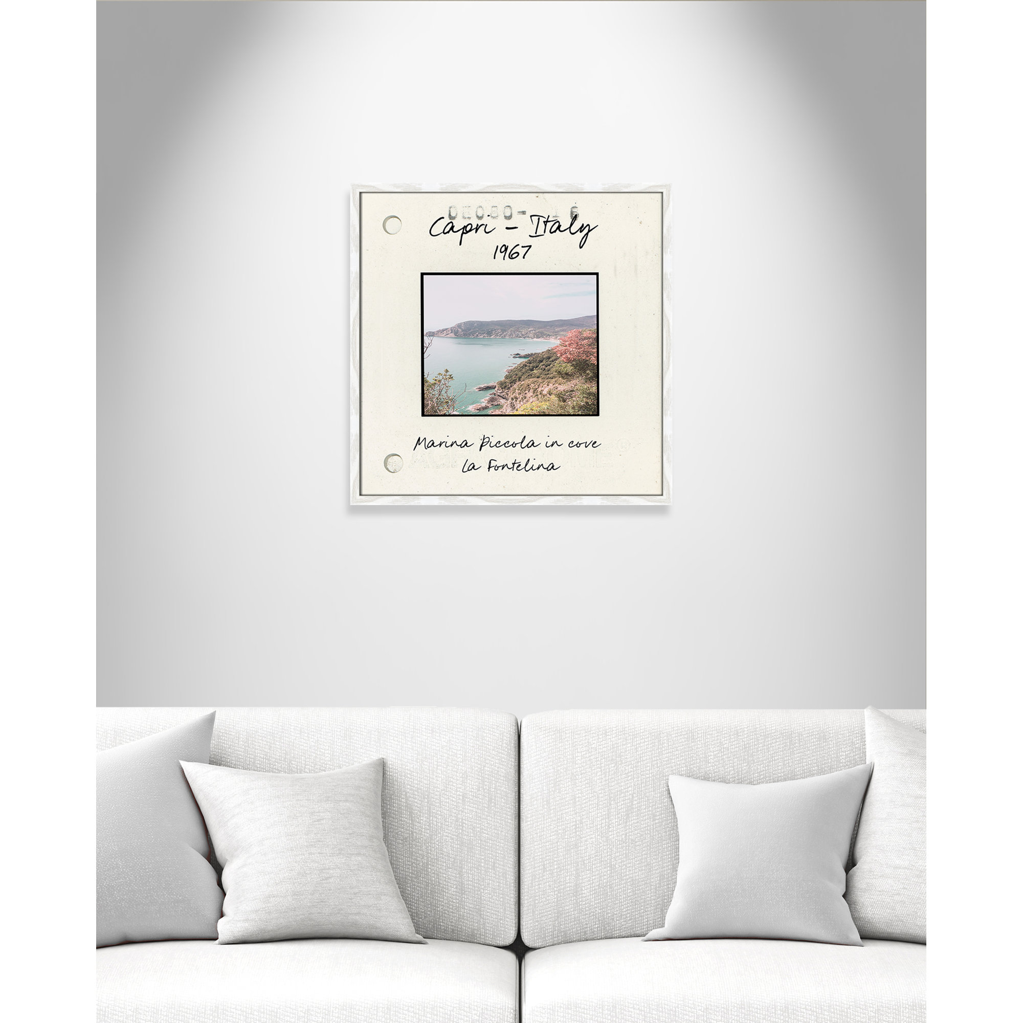 Capri Italy - Marina Picolla in La Fontalina Print by Susan Jill, White Single Picture Framed Paper