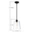 Luminaire suspendu 1 lumière Meridian-318360533