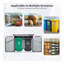 La poubelle contient 2 poubelles en métal pour le rangement des ordures, en acier inoxydable galvanisé, une remise pour la cour de jardin grise