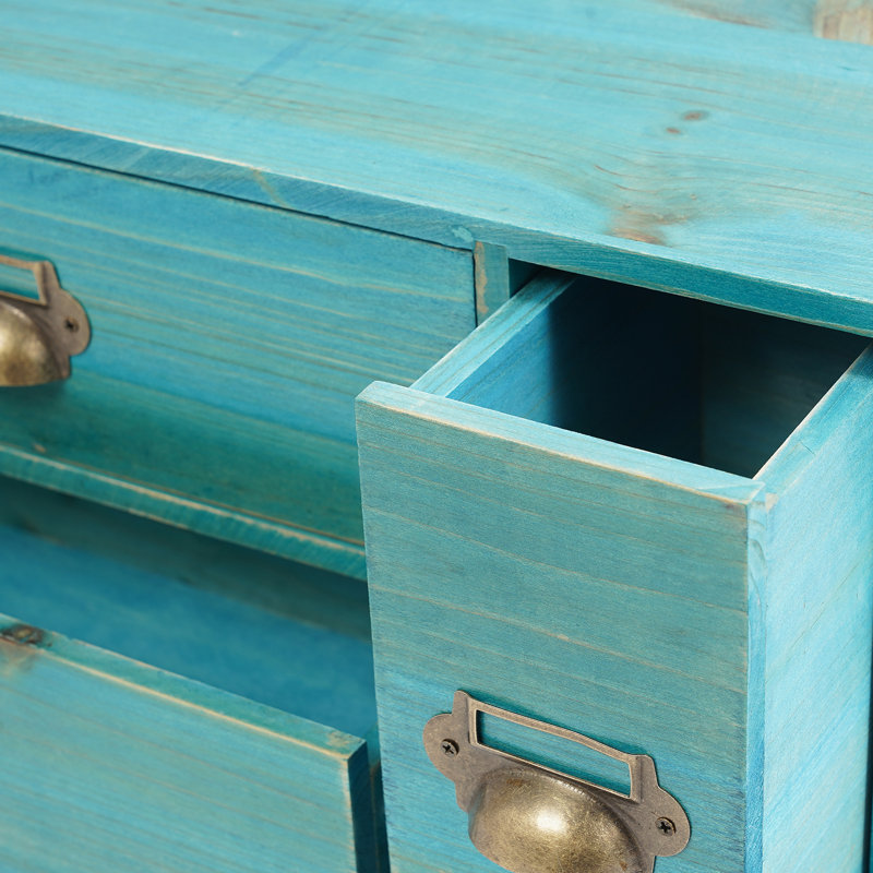 14 Slot Drawer Storage Box Drawers Storage Cabinet Storage Cabinet With 14 Drawers, Blue