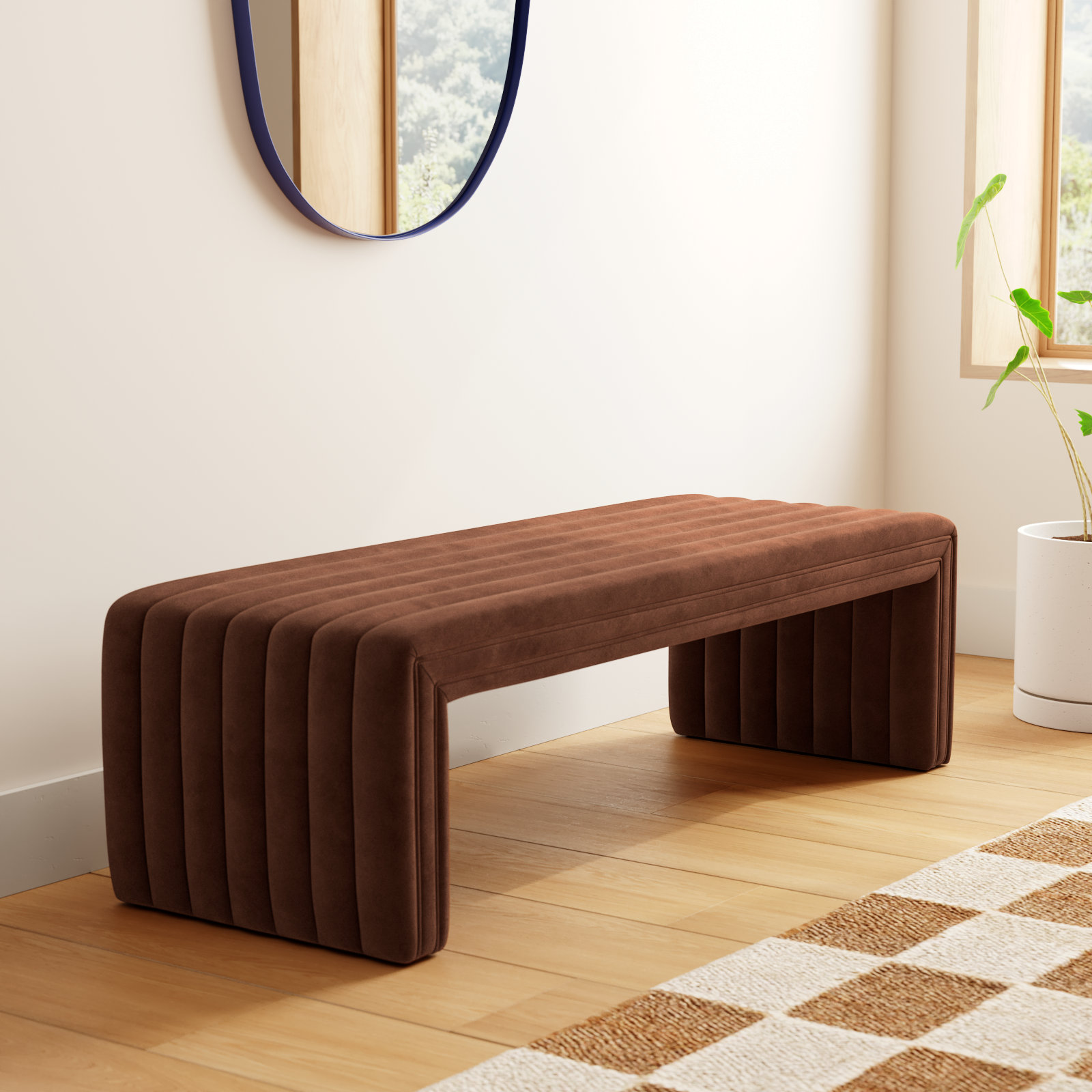 Brandt 61" Dining Bench, Auburn
