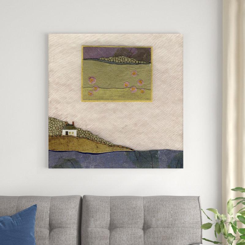 «Tiny House I» par Susan Savory - peinture sur toile tendue, H 36 po x l 36 po