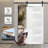 S&Z TOPHAND Double Glass Sliding MDF Barn Door With Sliding Door Hardware Kit, 5 Tempered Frosted Glass, Slab Inside Covered With Water-Proof PVC Surface, Simple DIY Assembly-105318059