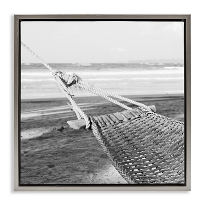  «Hammock Lounging» par Shore, art mural encadré flottant par LSR Design Studio
