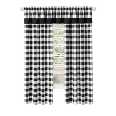 Paire de rideaux semi-transparents avec passe-tringle Jazzy