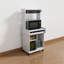 Chariot pour micro-ondes avec station de café sur roulettes verrouillables-943960262