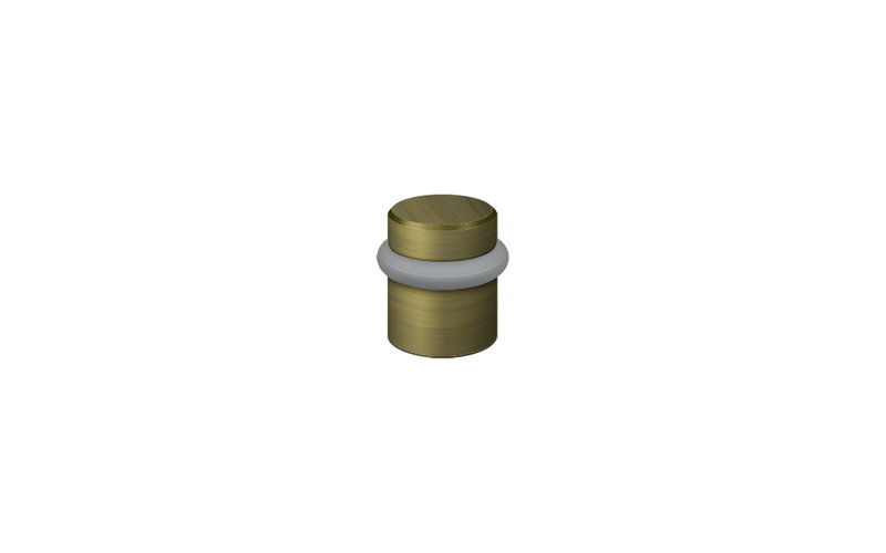 Deltana UFB4505U5 Round Universal Floor Bumper 1-1/2", Solid Brass in Antique Brass