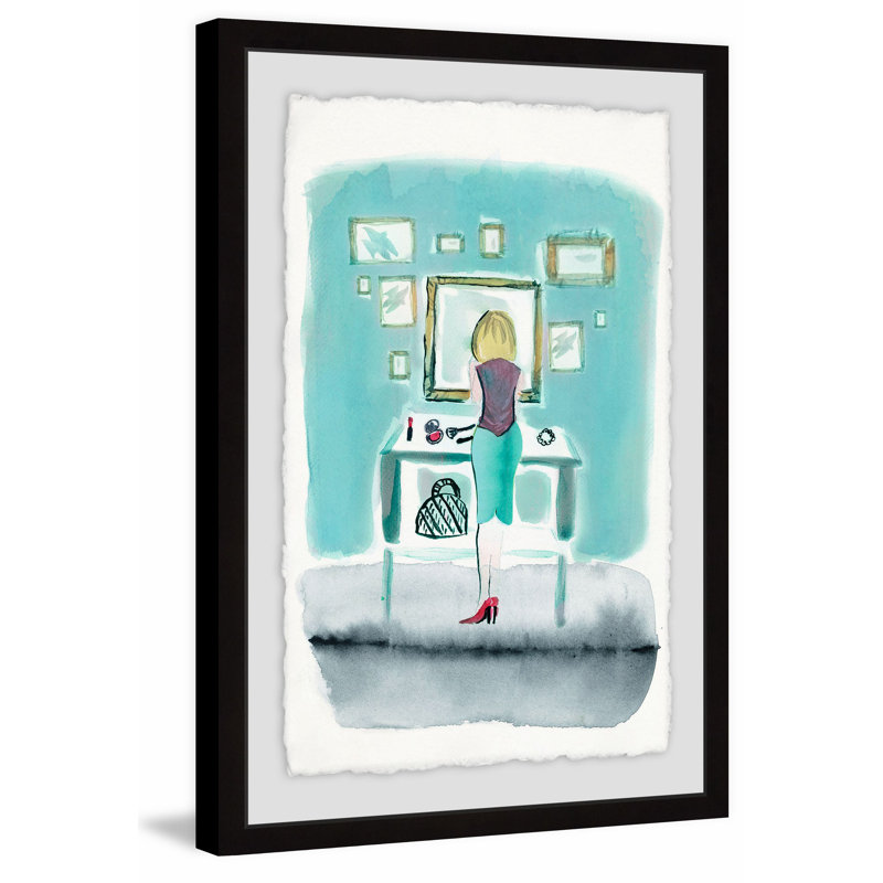 Aqua Wall - Single Picture Frame Painting, 61 cm H x 41 cm W