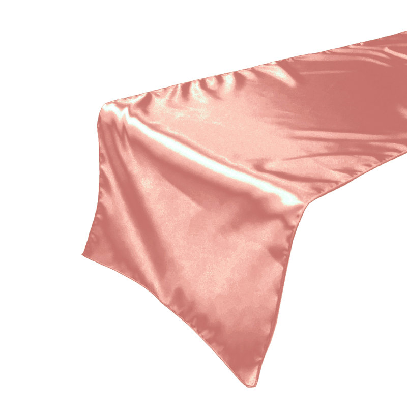 Karisha Rectangle Polyester Table Runnner, White, 90" x 24"