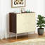Armoire d'appoint en bois 2 portes avec pieds en métal-205893422