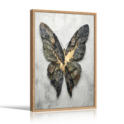 «Stone Butterfly», reproduction d'art sur toile, ensemble de 1