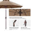 Parasol de marché en oléfine 9 'avec inclinaison et manivelle-1188038504