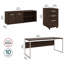 Bureau d'ordinateur hybride 72W x 30D avec rangement et classeur mobile-98705695
