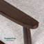 Chaise longue Calista - Chaise d'intérieur en bois d'hévéa massif avec coussins beige crème