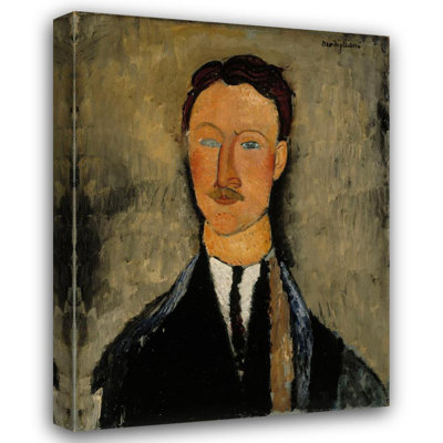 «Portrait of the Artist Léopold Survage» par Amedeo Modigliani, reproduction d'art sur toile tendue avec châssis