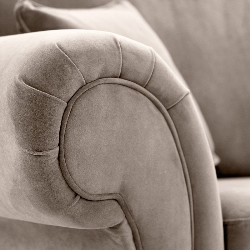 Foreston Velvet Sofa, 1, Taupe