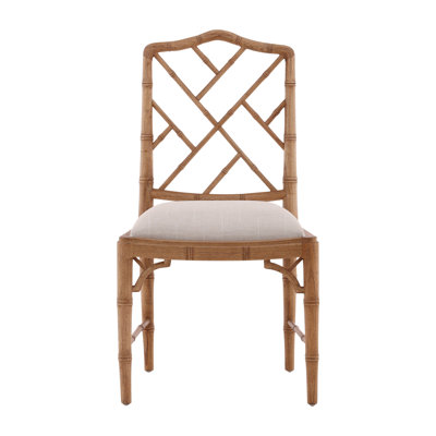 Furniture Classics Sawyer Natural Mahogany Upholstered Side Chair