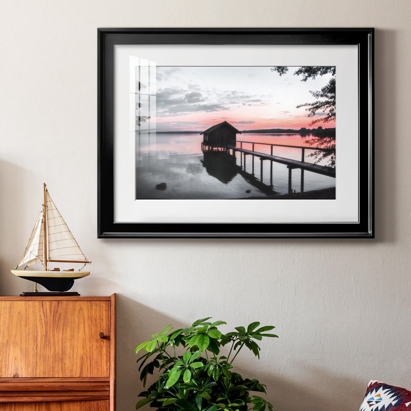 «Sunset Sunset» - Photographie de cadre photo, H 30,5 po x l 42,5 po x P 1,5 po, Noir