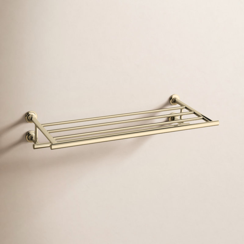 Purist Hotelier Wall Shelf, Vibrant French Gold